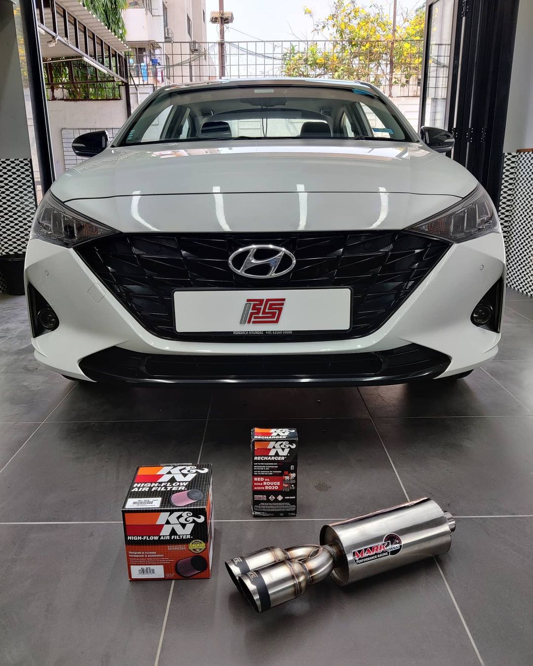 Verna 2020 performance exhaust upgraded with conical Air intake