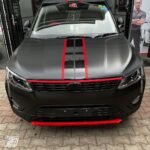 XUV 300 Facelift with Matt black ppf added gloss red and black decals
