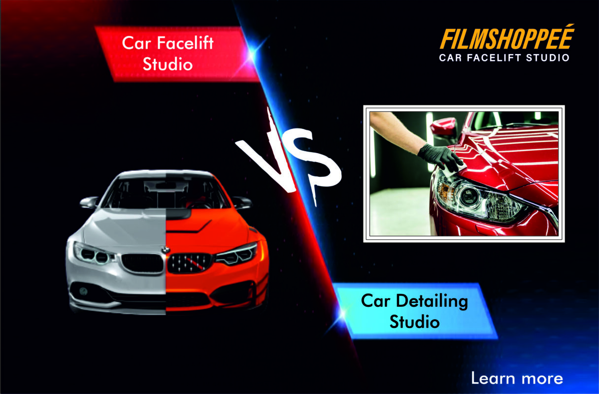 Car facelift Studio vs car detailing studio