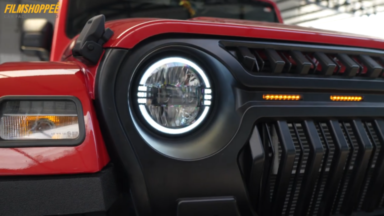 Headlight upgradation in modified thar by filmshoppee