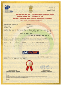 Car Facelift Certificate 