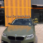 wrapped BMW 520d to Green mate Army