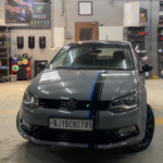 We wrapped this Volkswagen polo into a Nardo Grey with unique customisation