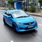 transformed this honda civic cerulean blue paint