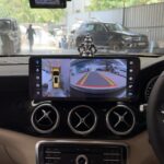Mercedes GLA infotainment system with 360 camera installed