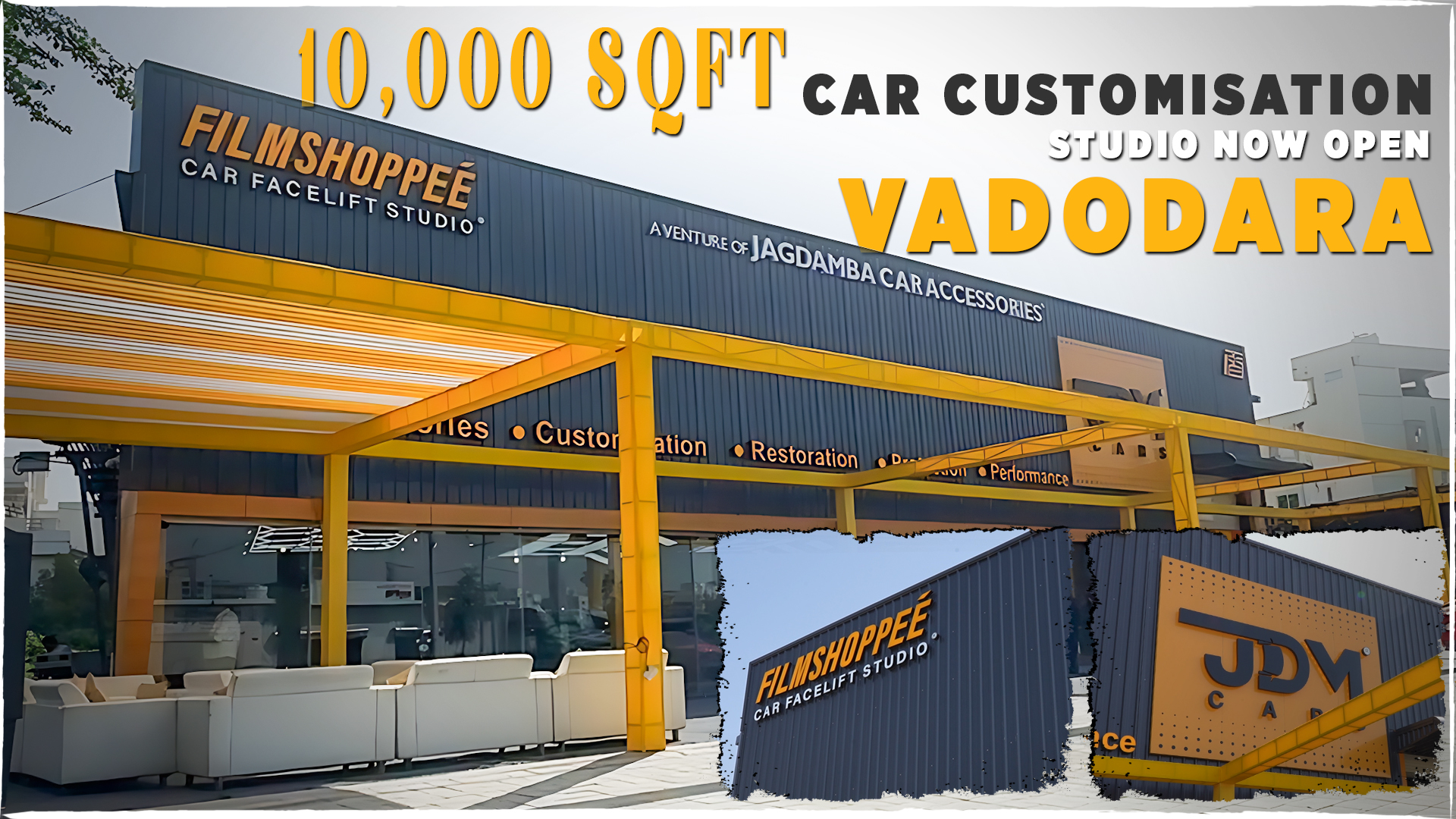 Filmshoppee Vadodara 10,000 sq ft car facelift studio