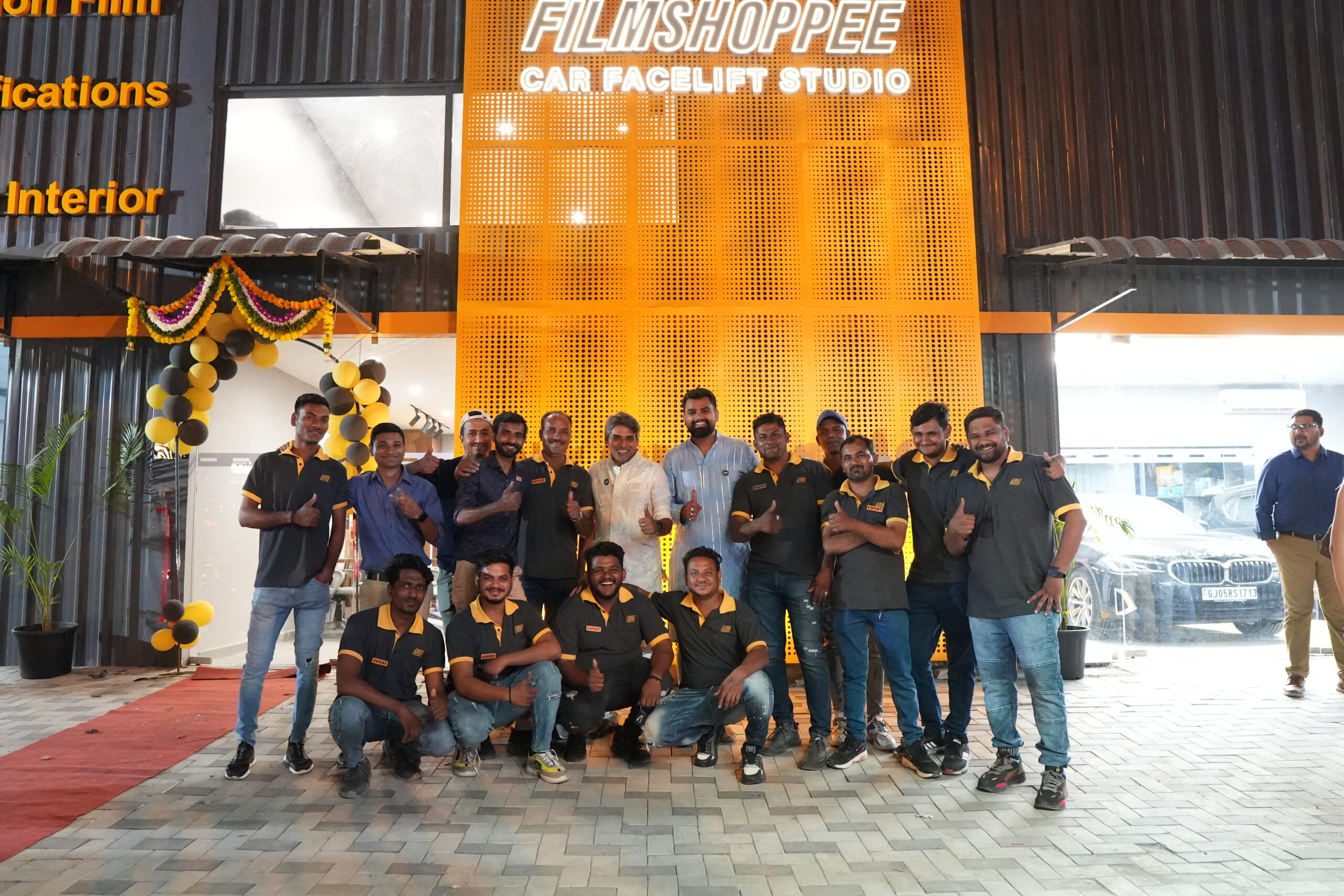 Exterior view of Filmshoppee Vesu Studio in Surat