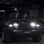 Mahindra Thar modified with premium alloy wheel upgrade