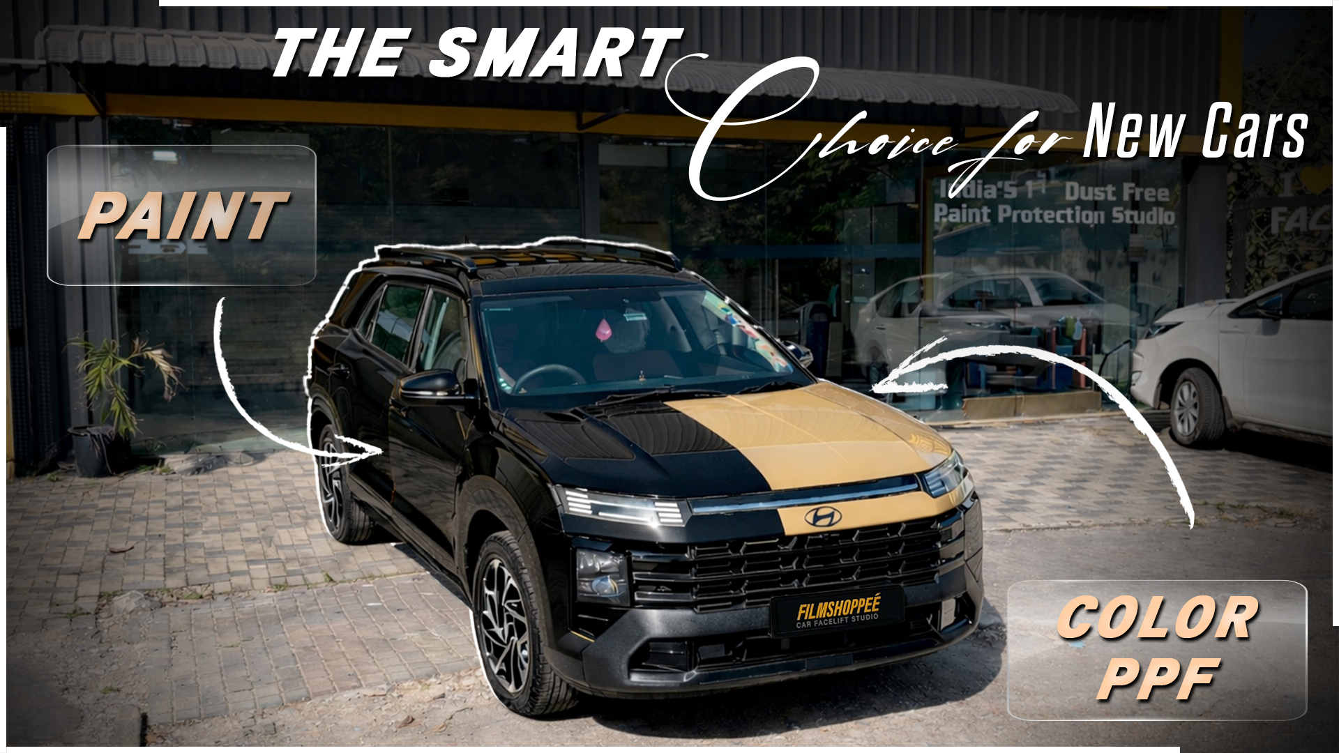 Color PPF vs car paint comparison for brand new cars