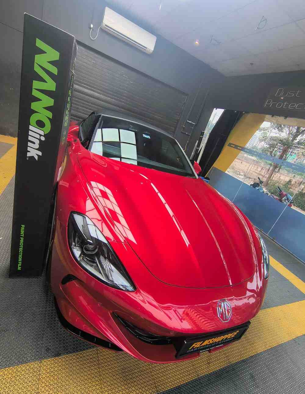 MG Cyberster before Paint Protection Film installation