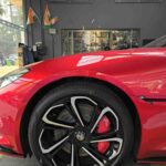 MG Cyberster side view after PPF installation