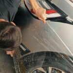 Paint protection film installation on MG Windsor