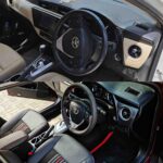 Luxury red velvet interior modification Toyota Corolla Altis 4