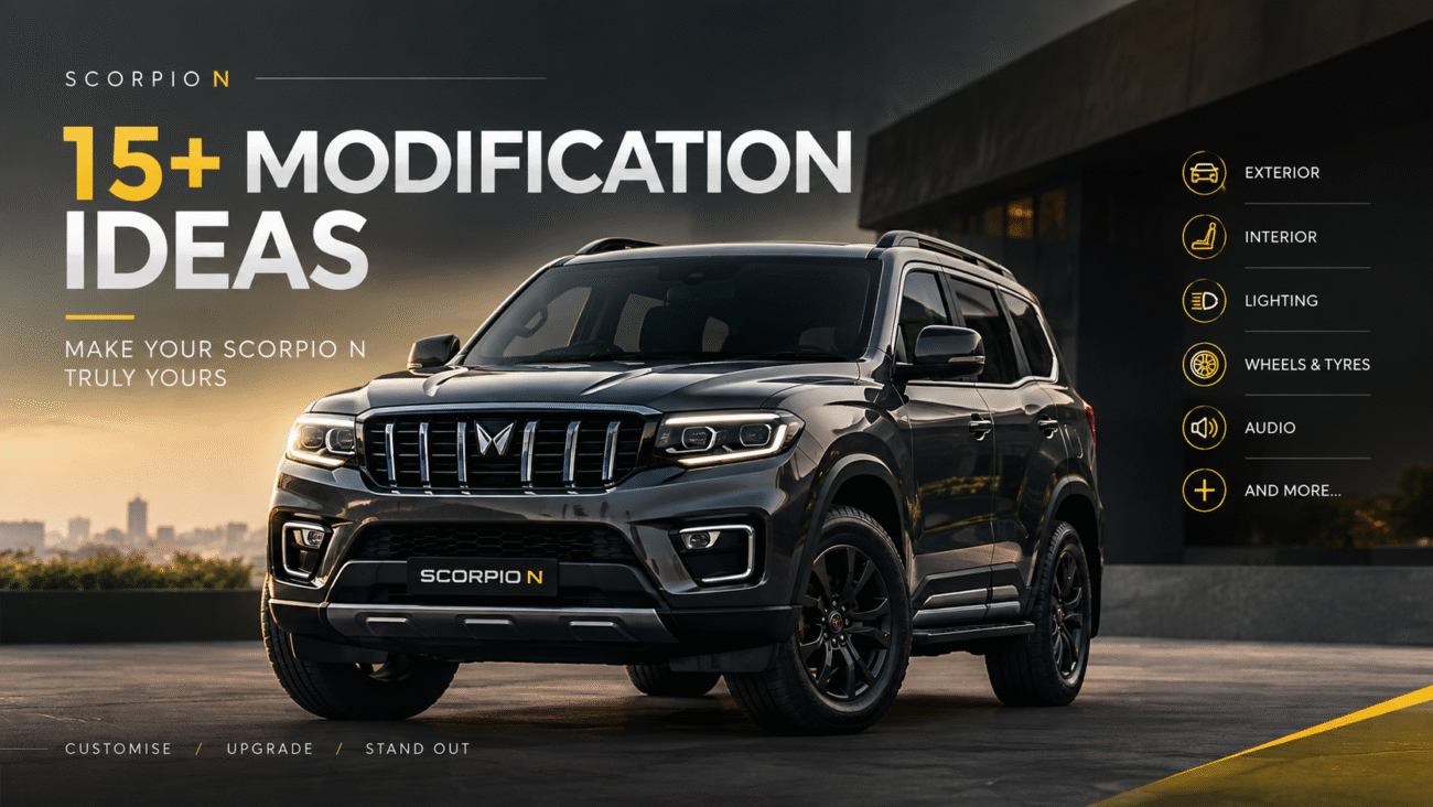 Mahindra Scorpio N Modification – 15+ modification ideas for exterior, interior, lighting, wheels and audio