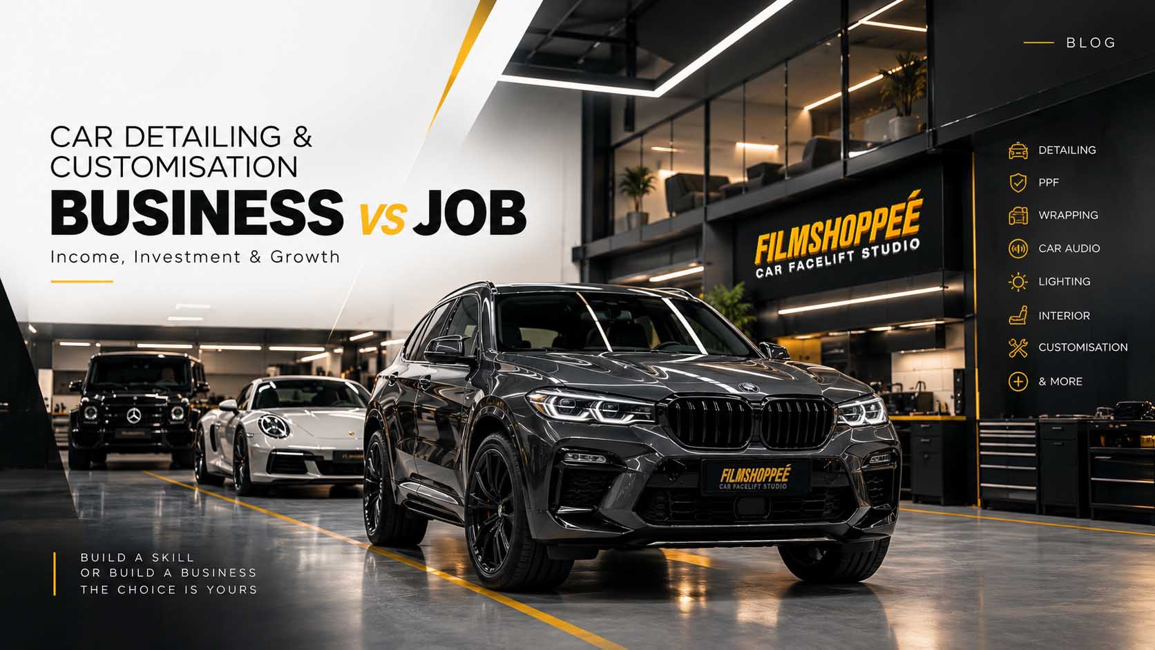 Car detailing and car customisation business vs job in India
