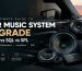 Car music system upgrade with speakers, amplifier, DSP and subwoofer